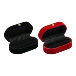 1 Pc Portable Double Rings Box Display Jewelry Gift Holder Wedding Engagement Ring Case Organizer for Women