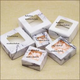 10pcs Kraft blank window gifts box Marbling style pape Merry chirstmas gifts candy favors package box party suppiles
