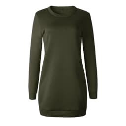 Customizable Basic Long Hoodies Sweatshirts Dress Round Neck Pull Fall 2021 Autumn Dress adies Work Wear Sudaderas Mujer Dresses