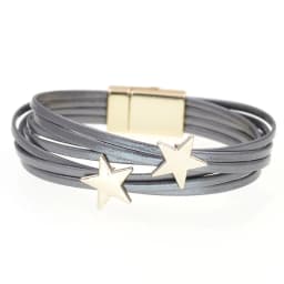 WELLMORE Leather Bracelets for Women Simple Star Multilayer Wide Wrap Bracelet 6 Size 18 Colors Female Jewelry Wholesales
