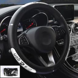 Car Steering Wheel Covers 100% Brand New Reflective Faux Leather Elastic China Dragon Design Steering Wheel Protector