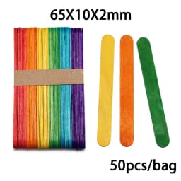 50-150Pcs Epoxy Resin Jewelry making Tools Silicone Wood Stick Natural Wooden Pop Popsicle Sticks Wood Craft Ice Cream Sticks