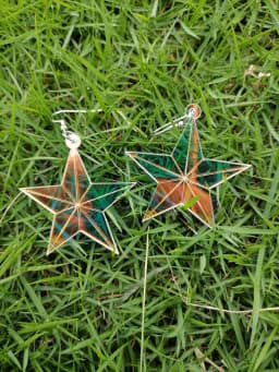 FishSheep Colorful Acrylic Geometric Star Moon Butterfly Drop Earrings For Women Cute Transparent Laser Dangle Earrings Jewelry