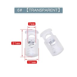 New 10pcs Cord Lock Plastic Stopper Cord Ends Toggles Clip Buckle Button Clear Frost Shoelace Sportswear DIY Bag Accessories