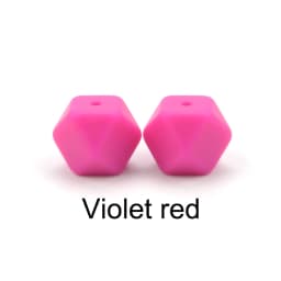 LOFCA Mini Hexagon 20pcs Silicone Beads 14mm Chewing Beads Charm Baby Teether Newburn Teething Necklace Pacifier Clip