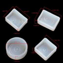 4 Pcs/Set DIY Water Ripple Clear Silicone Molds Epoxy Resin Sea Wave Necklace Pendant Casting Molds Kit Jewelry Making Tools