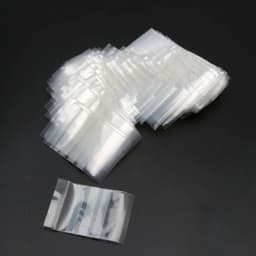 100Pcs Small Plastic Writeable Reclosable Zipper Bags Self-Sealing Writable White Blocks Zip Lock Jewelry Storage Bags