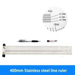 Multifunction Copper Cap Scale Ruler T-type Hole Ruler High-precision Carpenter Scribing Mark Line DIY Carpenter Measuring Tool