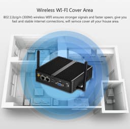 Intel Core I3-5005U Mini PC Barebone Dual LAN 2xRS232/485 4xUSB Support WiFi Linux Computer for Industrial Windows10Pro Ready