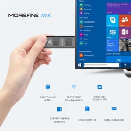 M1K Win11 Mini PC Stick Intel Celeron N5000 J5005 8GB DDR4 128G/256GB MINI Pocket PC Stick MINI Computador HD USB Gamer