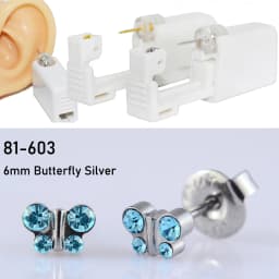 Disposable Sterile Ear Piercing Unit Cartilage Tragus Helix Piercing Gun Tool Kit Build In Steel Stud Earring Star Ball