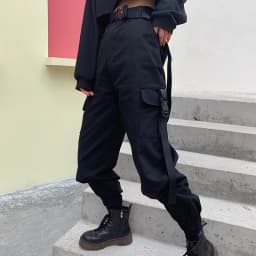 YBYR Big Pockets Cargo Pants Women Elastic High Waist Loose Streetwear Summer Pant Baggy Tactical Trouser Hip Hop Joggers Pants