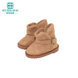 5.6cm Toys Doll Shoes for EXO 1/6 BJD YOSD Doll Accessories Fashion Snow Boots Khaki Black Pink