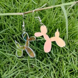 FishSheep Colorful Acrylic Geometric Star Moon Butterfly Drop Earrings For Women Cute Transparent Laser Dangle Earrings Jewelry