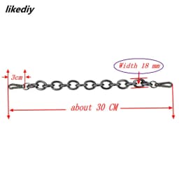 1 Piece About 30 CM O Type Replacement Short Metal Chain For Handbag DIY Bag Strap Accessories Bronze/Silver/Gold/Gun Black