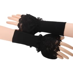 Gothic Retro Black Detachable Sleeve Fake Cuffs Multi Layer Lace Patchwork Princess Sweater Decorative Wristband Dropshipping