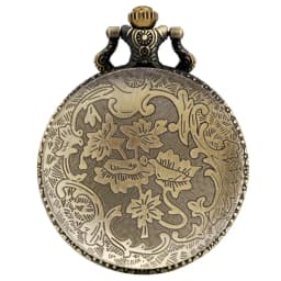Antique Retro Bronze Hells Bell Quartz Pocket Watch Necklace Pendant Chain Pocket Clock for Men Women Souvenir Gifts