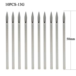 10pcs Surgical Steel Body Piercing Tool Kit Disposable Lip Belly Nose Ear Tragus Piercing Gas Sterilized Tattoo Needles 12-20G