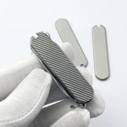 1Pair Titanium Alloy Chip Modified TC4 Handle Patch For DIY Knife Handle Material Making For 58 mm Swiss Knife