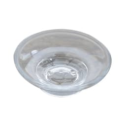 2025 New Soap Dish Round Glass Storage Box Clear Holder Accessories For Shower Bathroom Hotel