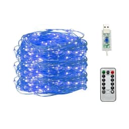 50/100/200 LED Copper Wire String Lights USB Plug-in Fairy Lights with Remote 8 Modes Lights Waterproof Remote Control Timer