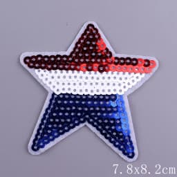 Pulaqi 14 styles Sequined star Patches Sticker On Clothes Iron on Heart Appliqued Sewing Garment Jeans Decor Embellishment DIY