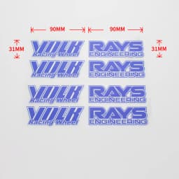 Wholesale car styling rim sticker RAYS VOLK TE37 CE28 RACING WORK ADVAN ENKEI SSR WEDSSPORT PVC decoration tire wheel sticker wa