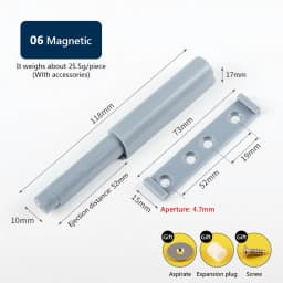 Kitchen Cabinet Catches Door Stop Drawer Damper BuffersSoft Quiet Close with Srews Invisible Handle Home Furniture Hardware