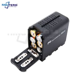 BB-6 Falcon Eyes 6Pcs AA Battery Container Case Replace NP-F970 NP F970 NPF970 Fit LED VIDEO LIGHT Lamp Monitor Panel