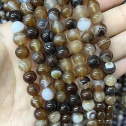 4 6 8 10 MM Natural Colorful Agates Round Loose Stone Beads For Jewelry Making Charm Diy Bracelet Necklace Earrings Material