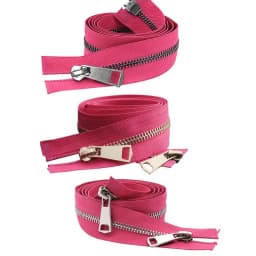 20/30/40/50/60/70/80cm 5# Colorful High Quality Open-end Double Sliders Metal Zipper DIY Handcraft For Cloth Pocket Garment Bags
