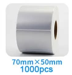 Matte Silver PET Barcode Label 100 90 80 70 60 40 50 30 20 Transfer Ribbon Printer Sticker