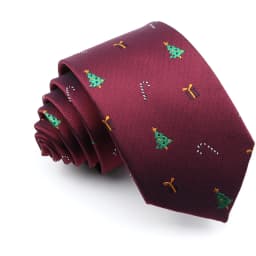 Christmas Ties For Men Red Green Blue Printed Festival Theme Party Gift Xmas Tree Santa Snowflake Slim Necktie For Man Accessori