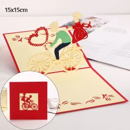 3D Pop Up Love Card Valentines Day Wedding Invitation Anniversary Greeting Cards for Couples Wife Husband Gift With Envelopes