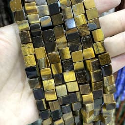 8*8mm Natural Square Agates Tiger Eye Turquoises Amazonite Crystal Jades Stone Beads For Jewelry Making DIY Bracelet Necklace