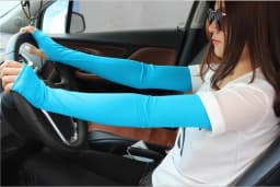Summer thin section driving UV protection cycling half finger long sunscreen gloves sleeve sunshade outdoor sports arm set G190