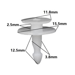 KE LI MI Auto Fastener Clips White Nylon Retainer Rivet fixed Car Accessories for Peugeot