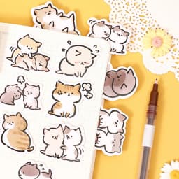 45 pcs/box Cute naughty cat Decorative Stationery Planner Stickers Scrapbooking DIY Diary Album Stick Lable