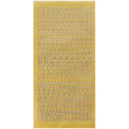1 Sheet PVC Waterproof Durable Korean Golden Silver English Letter Stickers for Photos Albums Decoration