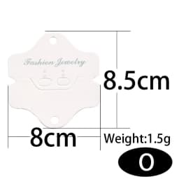 50pcs Display Cards for Necklace Bracelet Earrings Ear Studs Cardboard Package Hair Clips White Craft Hang Tag Card Wholesale
