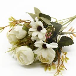 1 Bunch 5 Forks 12 Heads Artificial Flowers Cheap Vases Home Decoration Accessories Wedding Diy Bridal Clearance for Photo Props