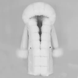 OFTBUY X-long Parka Waterproof Outerwear Real Fur Coat Winter Jacket Women Natural Fox Fur Hood Luxury Outerwear Detachable New