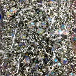 New 3mm 4mm 5mm 7mm 8mm Silver Claws Sew-on Round Rhinestones For Needlework DIY Glass Crystals Stones Clothes Wedding Dress