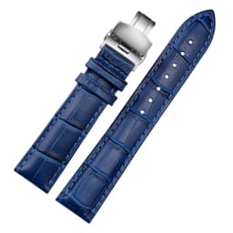 12 14 16 18 19 20 21 22 23mm Blue color Genuine Leather Watchband Strap Men and Women Watchband For Citizen Rossini Watch band