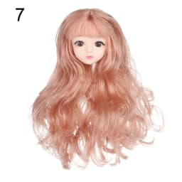 1/6 BJD Doll Head With Gold Brown Black Hair For 30cm Doll Joint 3D Eyes Europe Red DIY Head Wear for Ancient Doll Accessories