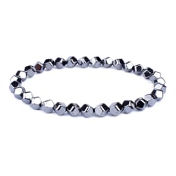 Weight Loss No Magnetic Therapy Bracelet For Men Women Geometric Black Hematite Stone Beads Stretch Health Care Bracelet Jewelry