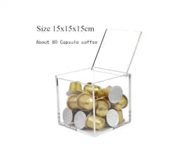 Transparent Coffee Pod Holder For Dolce Gusto Nespresso Acrylic Capsule Coffee Storage Box Household Capsule Accessories
