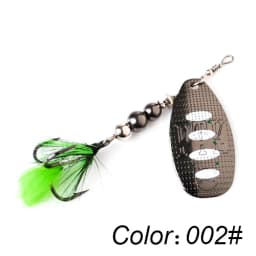 FTK 1pc Fishing Lure Spinner Bait 8g 13g 19g Spoon Lures Metal Bass Hard Bait With Feather Treble Hooks Wobblers Pike Tackle