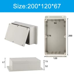 Wall Mounted Outdoor Gray Plastic Enclosures Custom IP65 ABS Waterproof Electrical Junction Box Eith Ear Electrical Project Box