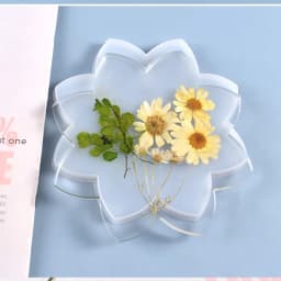 Crystal Epoxy Resin Mold Lotus Coaster Tray Cup Mat Silicone Mould DIY Crafts Ornaments Decorations Making Tool